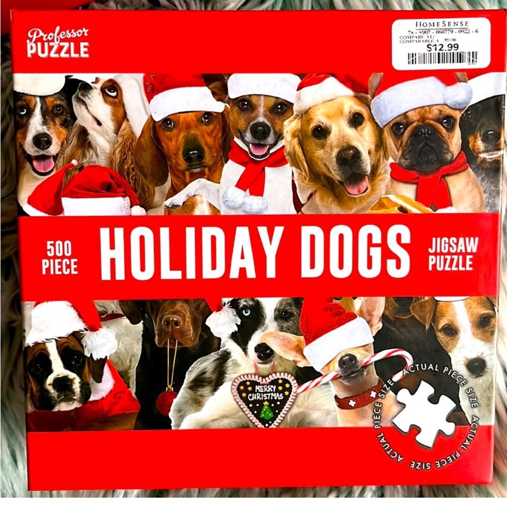 3/25$ Christmas holiday dogs puzzle